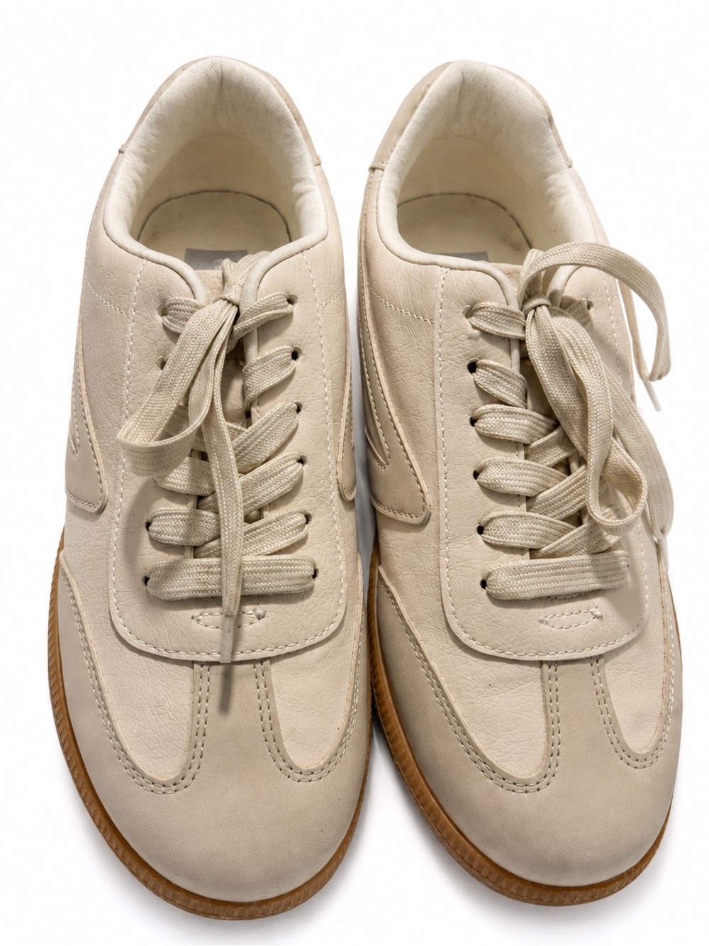 Dolce Vita Cream Lace-Up Quantum Gum Sole Sneakers Size 7.5